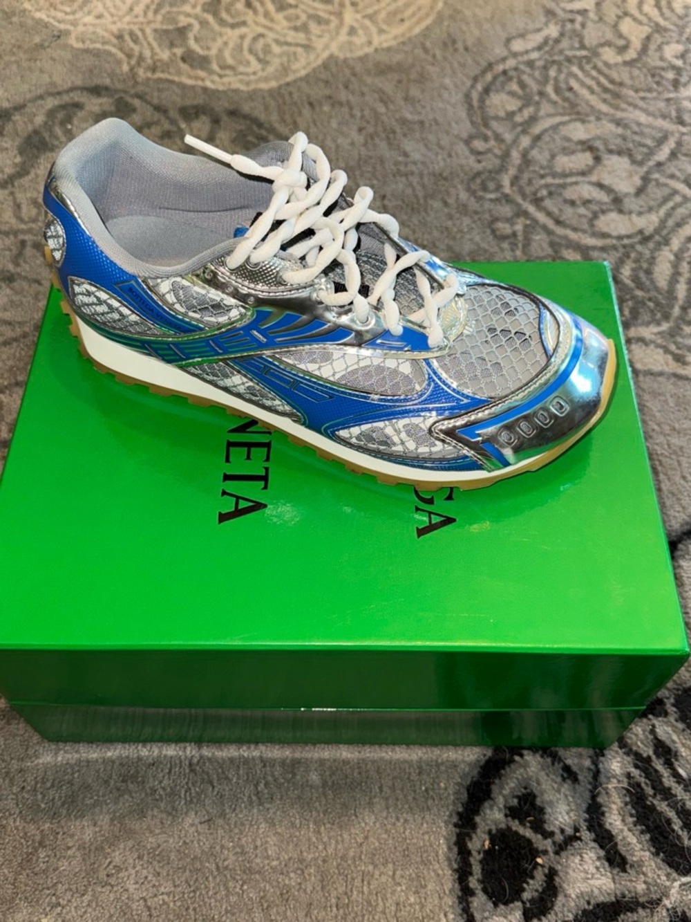 Bottega Veneta Blue and Silver (10.5)